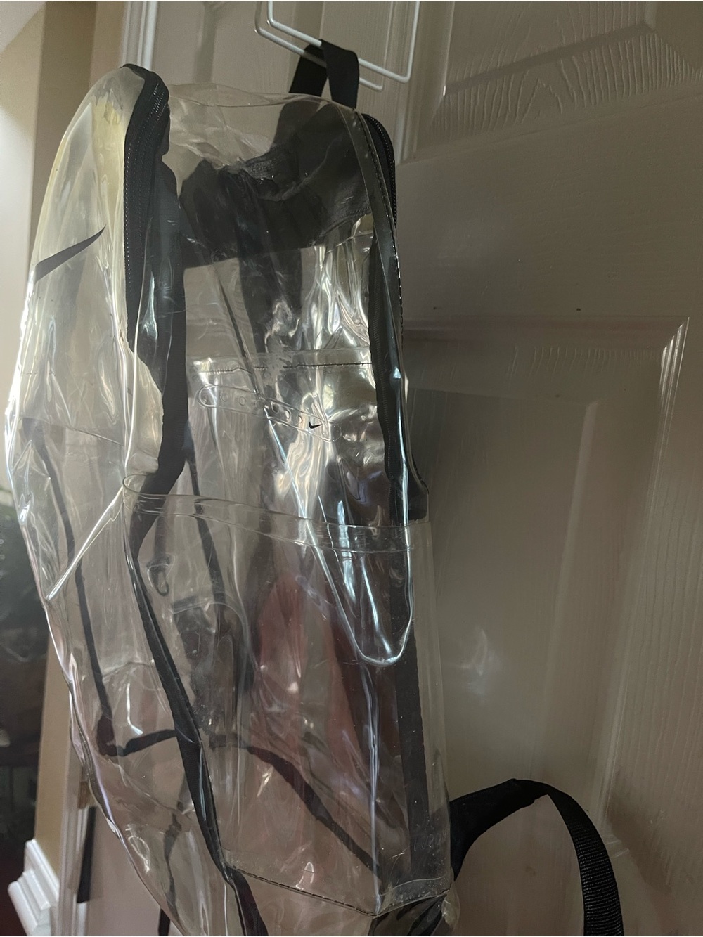 Nike Brasilia training transparent PVC Backpack with Black Trim and Logo - Picture 5 of 15